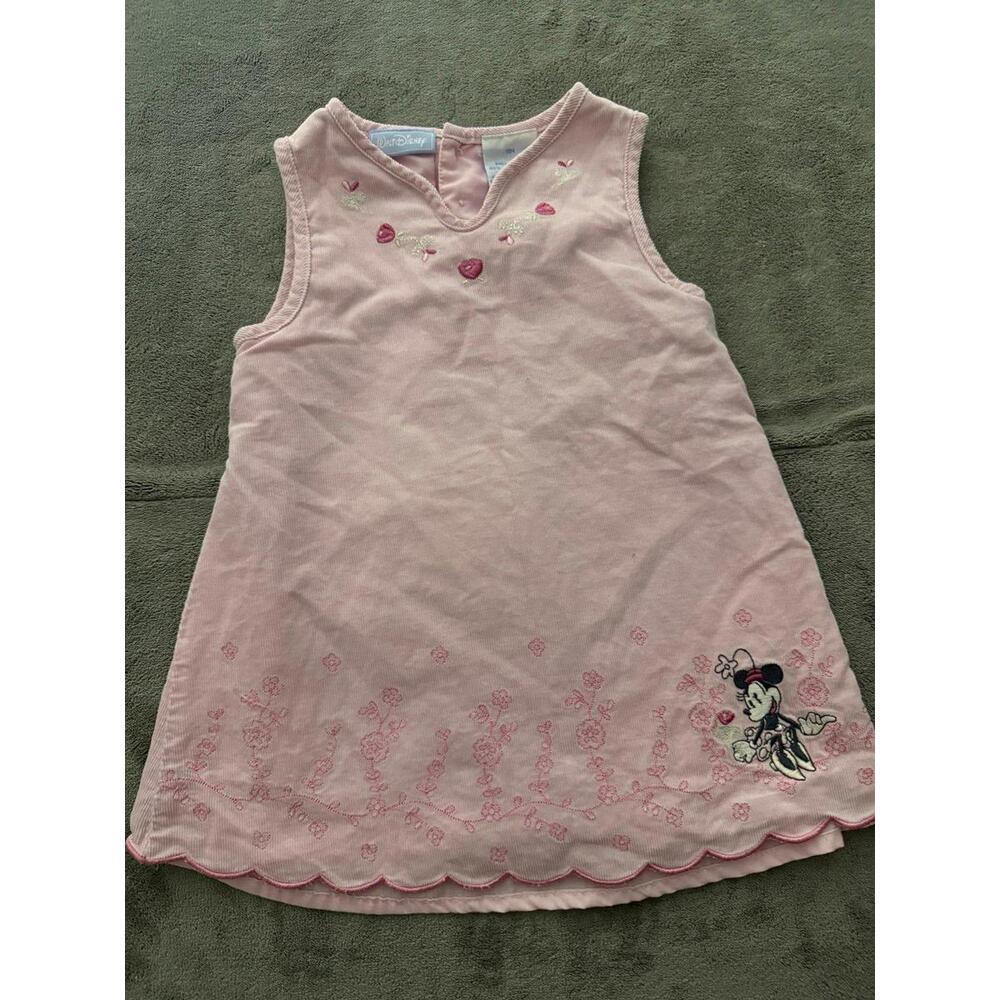 Y2K Disney Minnie Mouse Pink Corduroy Dress 18M